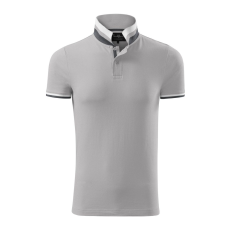 ADLER Férfi galléros póló Collar Up - Ezüstszürke - S