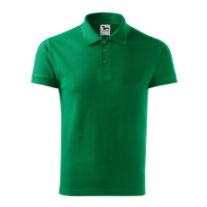 ADLER Férfi galléros póló Cotton Heavy - Középzöld - M