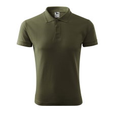 ADLER Férfi galléros póló Pique Polo - Military - S férfi póló