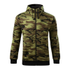 ADLER Férfi pulóver Camo Zipper - Terepszínű zöld - S