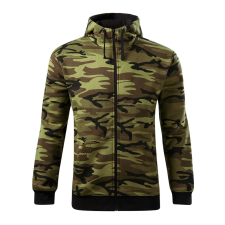 ADLER Férfi pulóver Camo Zipper - Terepszínű zöld - S férfi pulóver, kardigán