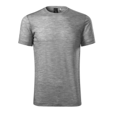 Adler (MALFINI) Férfi póló Merino Rise - Sötétszürke melírozott | M