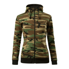 ADLER Női pulóver Camo Zipper - Terepszínű barna - XS