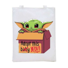 Adopt this jedi baby Yoda vászontáska egyedi mintával kézitáska és bőrönd