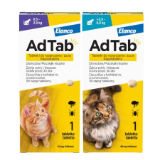  AdTab Rágótabletta Macskák Részére – 2-8 kg élősködő elleni készítmény macskáknak