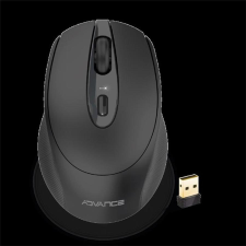 ADVANCE Egér vezeték nélküli - FEEL WIRELESS (1600 DPI, 4 gomb, fekete) egér