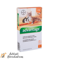 Advantage Advantage 40 macska/nyúl 0,4 ml 4 kg alatt 1x kisállatfelszerelés