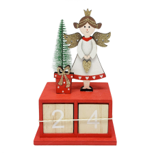 Adventi kalendár angyalos 11*5.5*17cm karácsonyi dekoráció