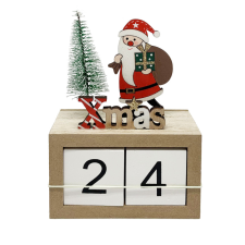 Adventi kalendár Mikulással 10*4.5*14.5cm karácsonyi dekoráció