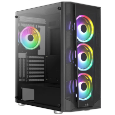 Aerocool Számítógépház Aerocool Prism v2 FRGB ATX Fekete Edzett üveg (ACCM-PB29043.11) számítógép ház