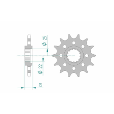 AFAM acél standard első lánckerék 24507 - 520 egyéb motorkerékpár alkatrész