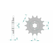 AFAM Acél Standard Első Láncsprocket 46203 - 520 egyéb motorkerékpár alkatrész