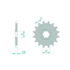 AFAM Acél Standard Első Láncszem 22103 - 420 egyéb motorkerékpár alkatrész