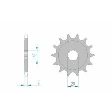AFAM Acél Standard Első Láncszem 22202 - 520 egyéb motorkerékpár alkatrész