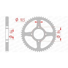 AFAM acél standard hátsó lánckerék 14215 - 428 egyéb motorkerékpár alkatrész