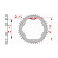 AFAM acél standard hátsó lánckerék 92634 - 525 egyéb motorkerékpár alkatrész