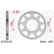 AFAM Acél Standard Hátsó Láncszem 47203 - 428 egyéb motorkerékpár alkatrész