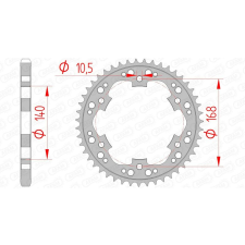 AFAM Acél Standard Hátsó Láncszem 92635 - 525 egyéb motorkerékpár alkatrész