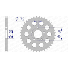 AFAM Alumínium Hátsó Láncsor 72105 - 415 egyéb motorkerékpár alkatrész