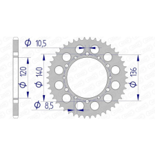 AFAM Alumínium Hátsó Láncszem 17404520 egyéb motorkerékpár alkatrész