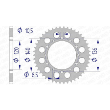  AFAM Alumínium Hátsó Láncszem 17404520 egyéb motorkerékpár alkatrész
