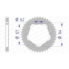 AFAM Alumínium Hátsó Láncszem 51608 - 525 egyéb motorkerékpár alkatrész
