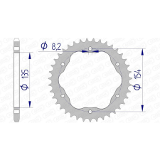 AFAM Alumínium Hátsó Láncszem 51804 - 520 egyéb motorkerékpár alkatrész