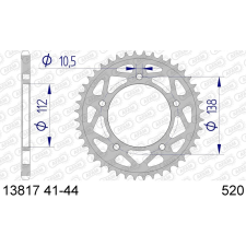 AFAM Alumínium Hátsó Láncszemkerék 13817 - 520 egyéb motorkerékpár alkatrész