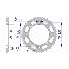 AFAM Alumínium Hátsó Láncszerkezet 17107420 egyéb motorkerékpár alkatrész