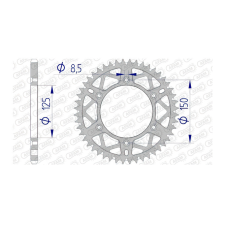 AFAM alumínium öntisztító hátsó lánckerék 52 foggal KTM / Husqvarnahoz egyéb motorkerékpár alkatrész