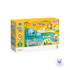 Afrika puzzle kivehető elemekkel 18 darabos puzzle, kirakós