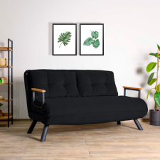 AG 2 személyes kanapéágy Homoko 2-Seater - Fekete bútor