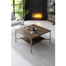 AG Dohányzóasztal Gold Line - Walnut, Black bútor