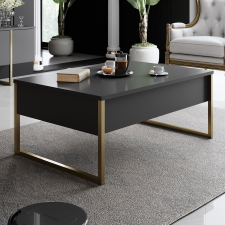 AG Dohányzóasztal Luxe - Anthracite, Gold bútor