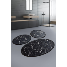 AG Fürdőszobaszőnyeg Szett (3 db) Marble - Fekete lakástextília