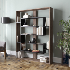 AG könyvespolc Esteban - Walnut, Black bútor