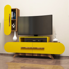 AG TV szekrény Rose S - Walnut, Yellow bútor