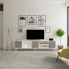 AG TV szekrény Sinef - White , Anthracite bútor