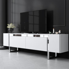 AG TV szekrény Yildiz - White, Silver bútor