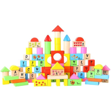 AGA4KIDS fa kockák, 100 db barkácsolás, építés