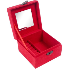 AGA ékszeres doboz 12,2×12,2×8,5 cm, piros ékszerdoboz