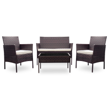 AGA Rattan kertibútor szett AGA MR4253-DARKBROWN - sötétbarna kerti bútor