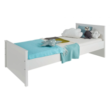  Ágy, fehér, 90x200, OLJE ágy és ágykellék