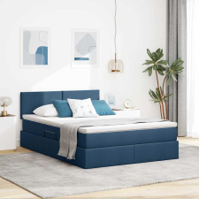  Ágy tárolóval és matraccal matracmal Kék 140 x 200 cm Faanyag ágy és ágykellék