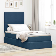  Ágy tárolóval és matraccal matracmal Kék 90 x 190 cm Poliészter ágy és ágykellék