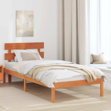  Ágykeret fejtámlával Barna 80 x 200 cm Tömör fenyőfa ágy és ágykellék