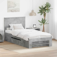  Ágykeret fejtámlával Beton Szürke 90 x 200 cm Faanyag ágy és ágykellék