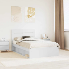  Ágykeret fejtámlával Fehér 120 x 200 cm Tömör fenyőfa ágy és ágykellék