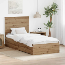  Ágykeret fejtámlával fiókkal Artisan tölgy 90 x 200 cm Faanyag ágy és ágykellék