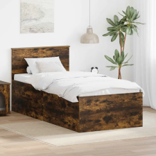  Ágykeret fejtámlával Füstölt tölgy 75 x 190 cm Faanyag ágy és ágykellék